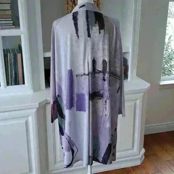 3 Potato Open Cardigan - Colors: Lavenders, Greens, Browns - Size: XL - Picture 3 of 7